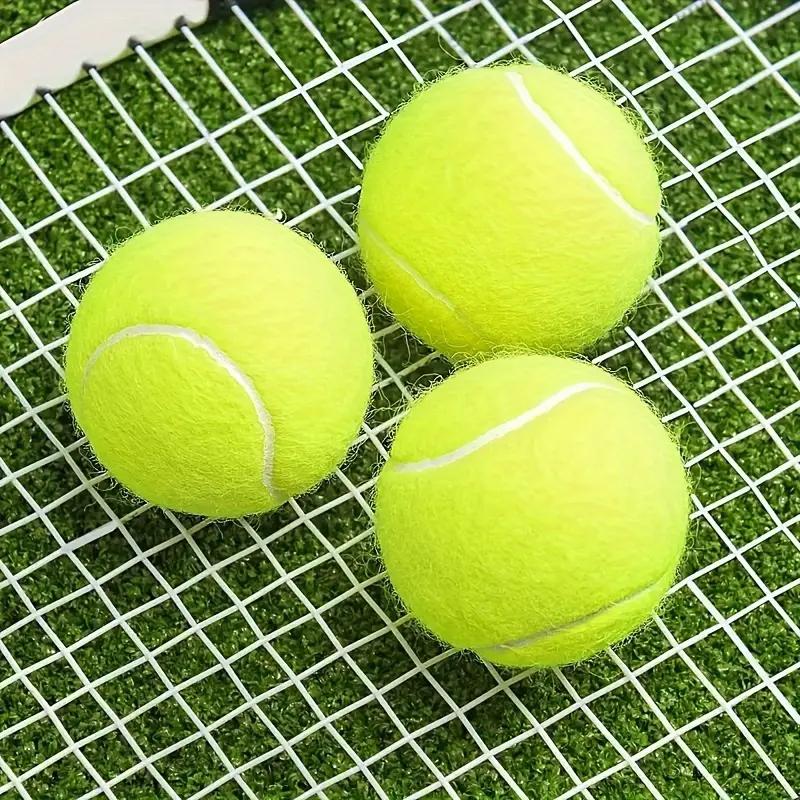 3 stycken Avancerad Träningstennisbollar-hållbara Och Mycket Elastiska-mycket Lämpliga För Nybörjare Gummibolltennis