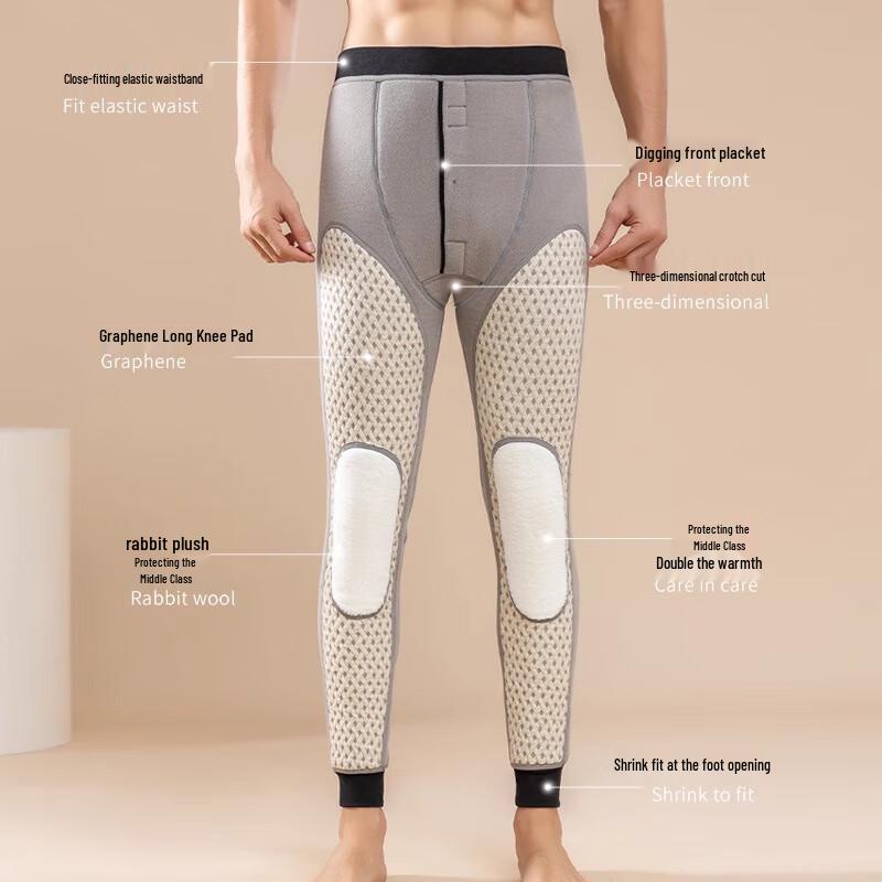 Langsha Men's Graphene Thickened Thermal Base Layer Pants