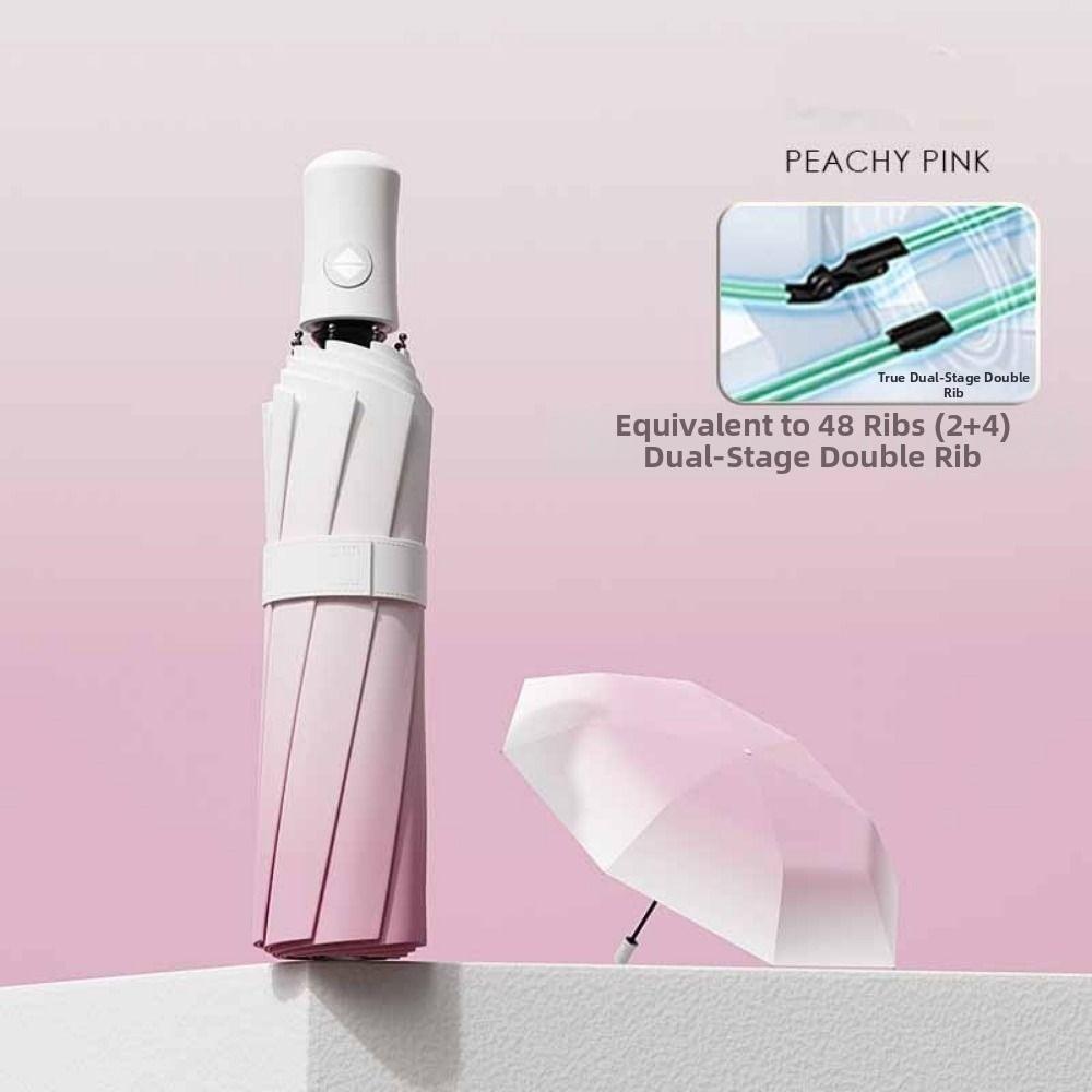 Waterproof Automatic Umbrella 48Bone Reinforced Sunproof  Brolly Folding Umbrella  Daily Use