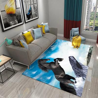 3D-Pferdeteppich für Wohnzimmer, Sofa, Bereichsteppich, Schlafzimmer, Nachttisch-Dekormatte, Küchenteppich, Kinderspielteppich, rutschfeste Teppiche für Badezimmer