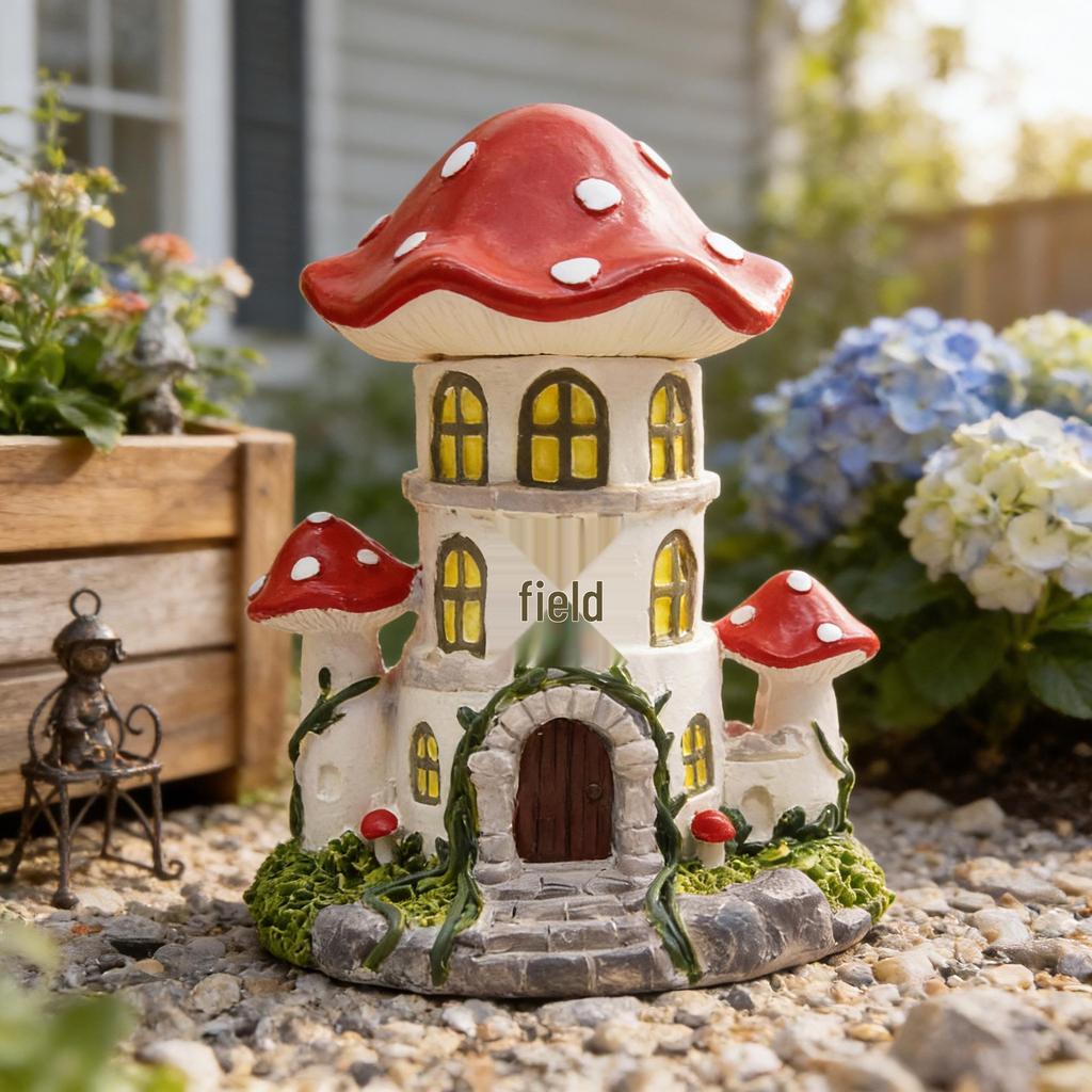 Grensoverschrijdende Hars Paddenstoel Hoge Ornamenten voor Kamer, Bureau & Buiten Tuin Decoratie