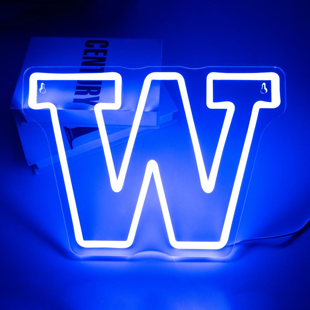 Washington Neon Sign University Basketball Team Logo Neon Sign for Bedroom University Neon LED Wall Light Decor for Dorm