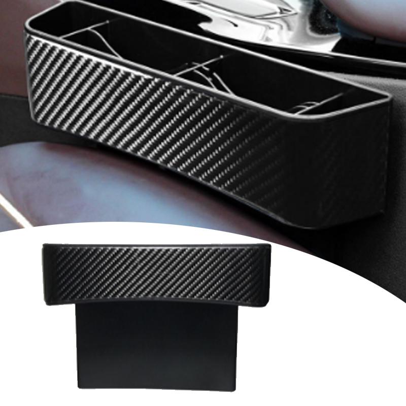 Upgrade Real Carbon Fiber Storage Box Car Seat Gap Organizer Pocket