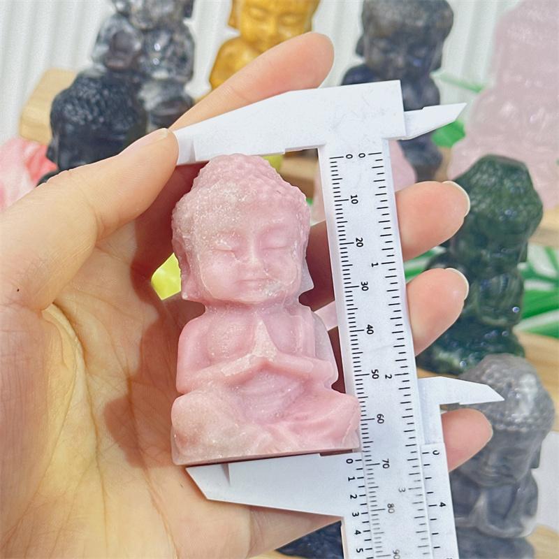 Price Beautiful Mixed Material Baby Buddha Crystal Carving for Home Decoration