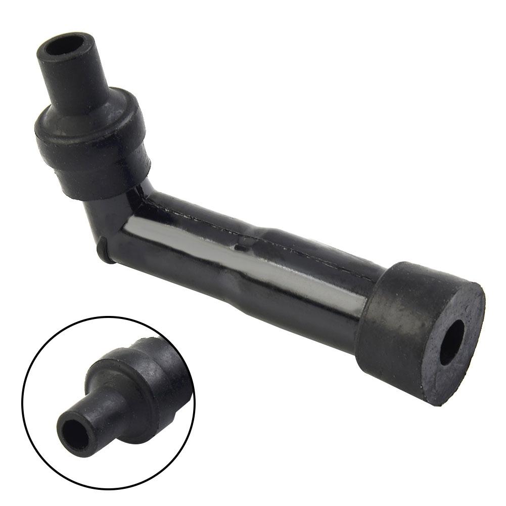 10-12mm Motorcycle Spark-Plug Cap / Resistor Cover Black 102º #XD05F-R Fittings