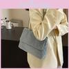 2024 New Commuter Fashion Retro Corduroy Large Capacity Simple Chain Shoulder Crossbody Bag For Women In Black