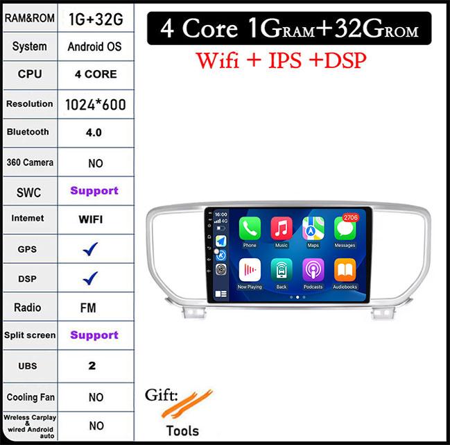 

Для KIA Sportage 4 2016 - 2020 KX5 kx5 4G Android 14 QLED Car Raido Navigatio Carplay Мультимедийный проигрыватель GPS WIFI DSP BT