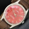 REFURBISHED VINTAGE HAND-WINDING SWISS MENS RED COLOR DIAL WATCH A500040-2 R151a-a500040