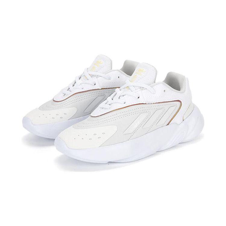 Adidas Originals Ozelia Synthetic Leather Durable Breathable Low-Top Casual Shoes Kids sneaker White HQ1594
