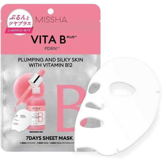 MISSHA Viterbee Plus Набор масок на 7 дней [140 мл/7 шт.] PDRN
