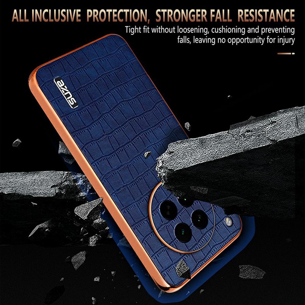 AZNS For Oppo Find X8s 5G Case Electroplating Crocodile Texture PU + TPU Phone Cover