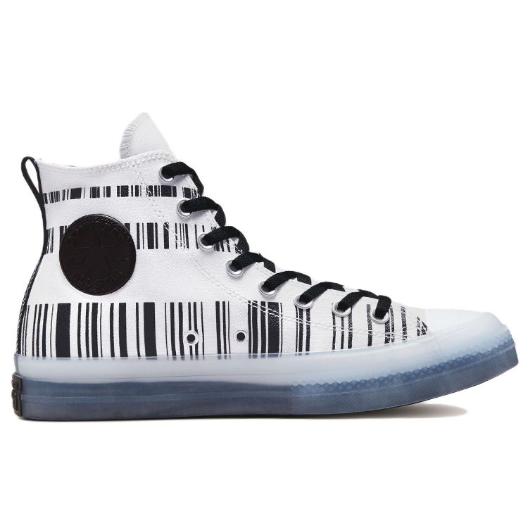 Converse Chuck Taylor All Star CX High Translucent Barcode Unisex Sneakers White Black Clear A02600C