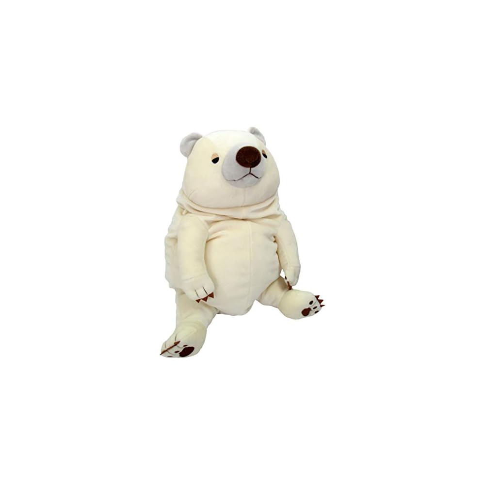 Shinada Global Mochi Series Mochikuma White Plush Toy Bear 22x22x30cm Animal MOKW-0350W