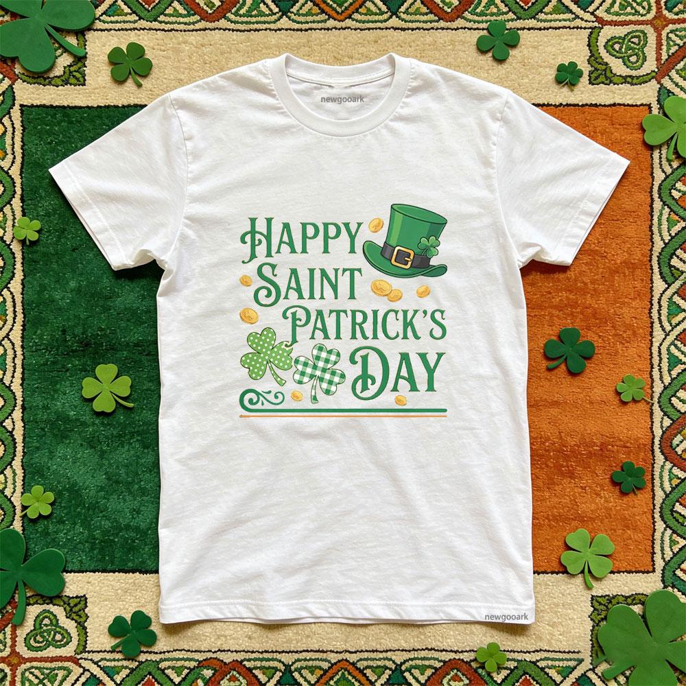 Saint Patrick funny printed T shirt Unisex green Retro cotton Casual festival lucky Irish Adult Party tee