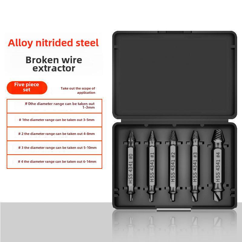 Grenzüberschreitender Doppelkopf-Schraubenausdreher aus Schnellarbeitsstahl 4341 für Drahtbruch und Gleitschrauben