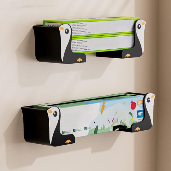 Glove Tissue Box Holder Adjustable Tissue Paper Dispenser Wall Mount Fridge Towel Holder for Kitchen Bathroom Refrigerator