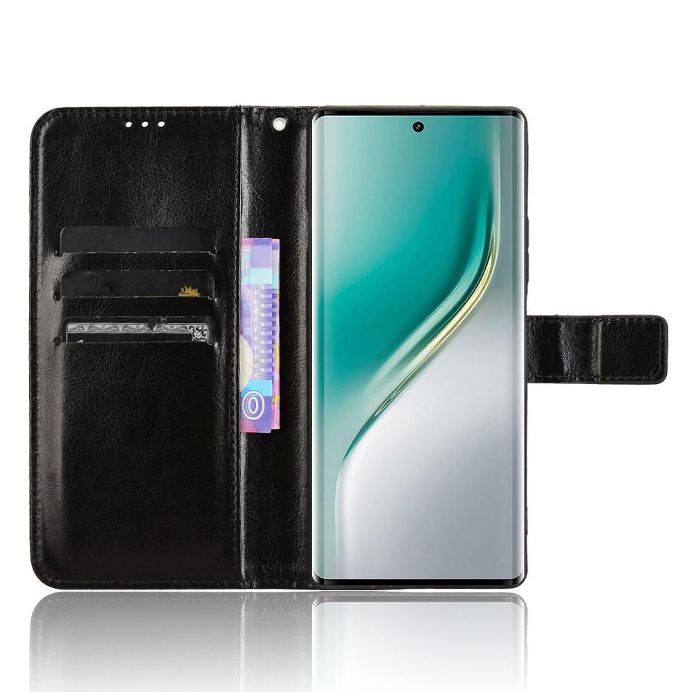 For TECNO Camon 40 Pro 4G/Camon 40 Pro 5G CM6/CM7 PU Leather Case with Strap Crazy Horse Texture Phone Wallet Cover