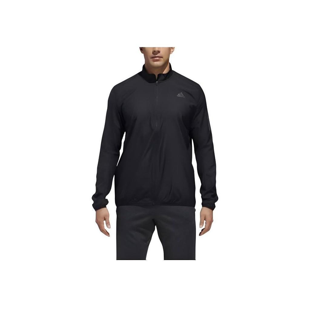 Adidas Response Jacket Solid Color Casual Sports Zip Stand Collar Long Sleeve Jacket Men Jacket Black CY5773