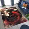 Luxurious Lucky Koi Fish Yin Yang Carp Cartoon Rug for Bedroom Living Room Sofa Home Doormat Decor,Large Kids Non-slip Floor Mat