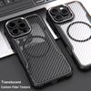 KEYSION Stoßfeste Hülle für MagSafe für iPhone 16 Pro Max 16 Plus 15 14 Pro Kameraschutz Telefonabdeckung mit Kohlefaserstruktur