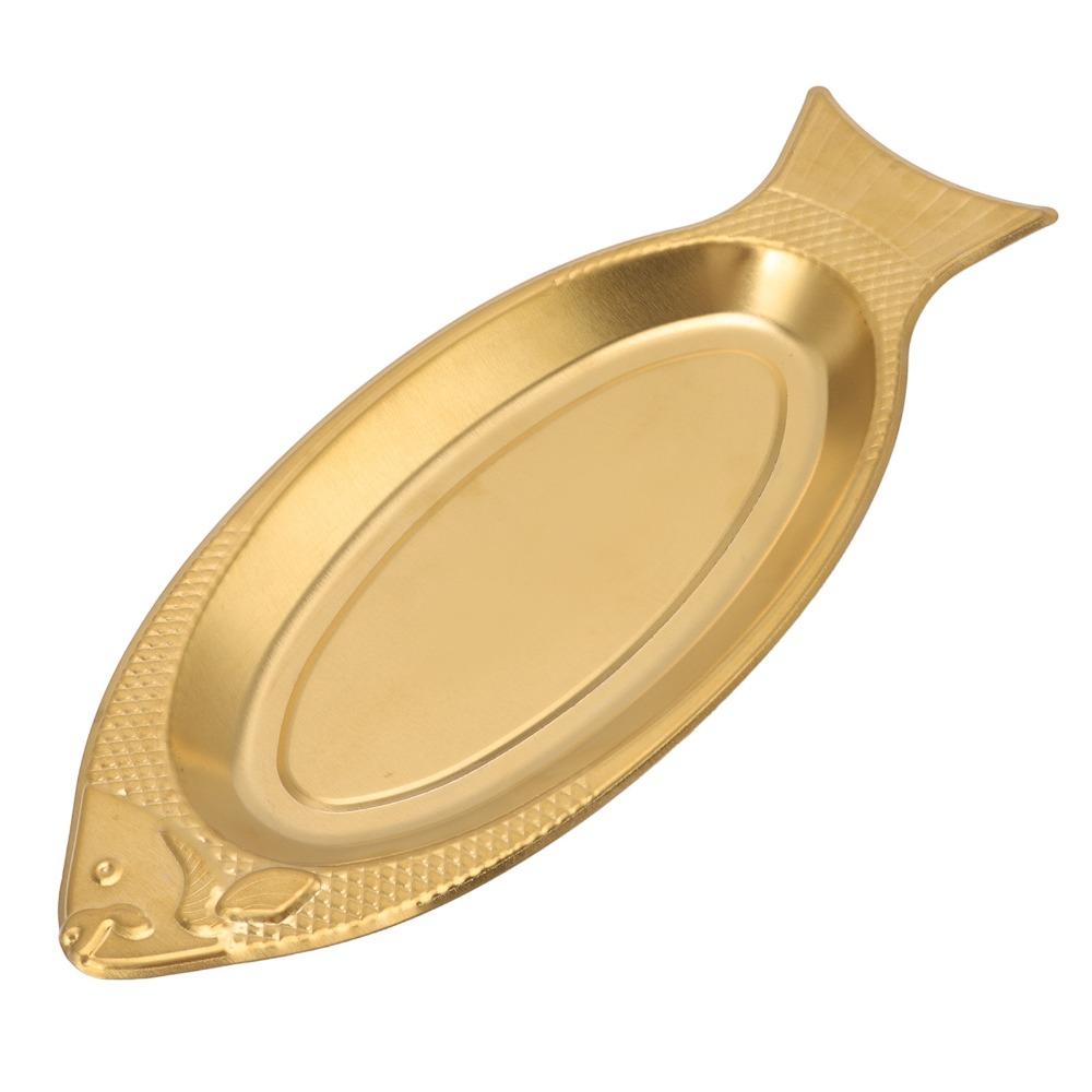 Decorative Fish Shaped Plate Stainless Steel Food Tray Kitchen Tools Fish Serving Platter Wedding
