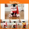 Adorable Graduation Teddy Bear Plush Toy With Glasses And Short Plush Material