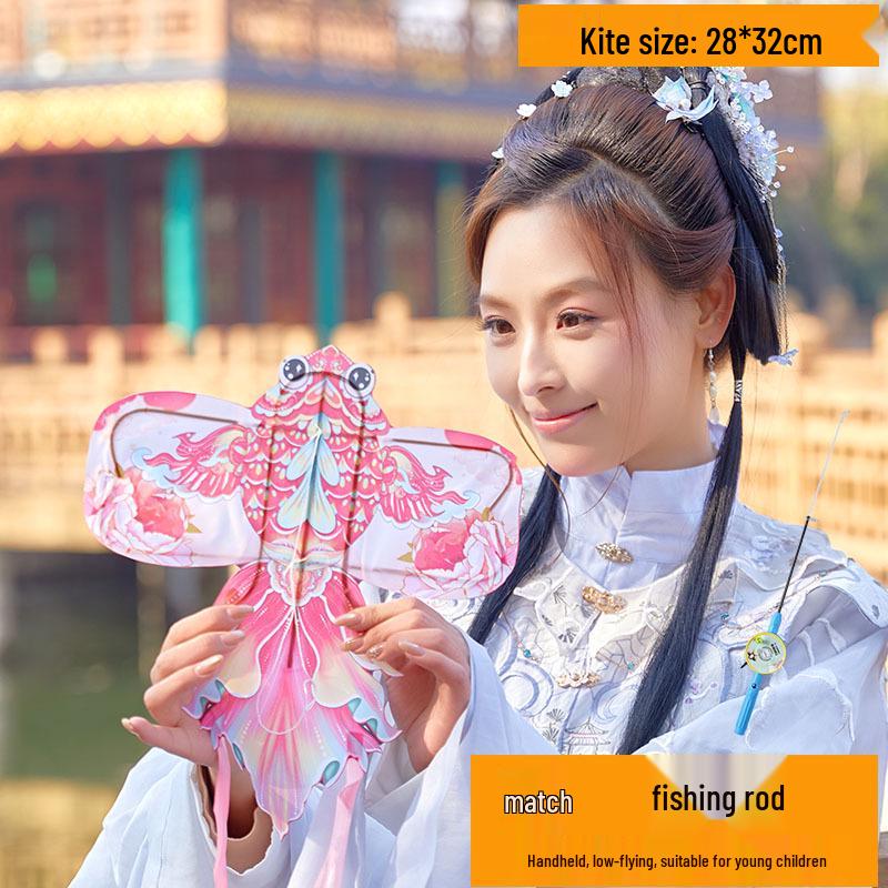 2026 Peony Goldfish 3D Bamboo Kite: Retro Mini Koi Decoration