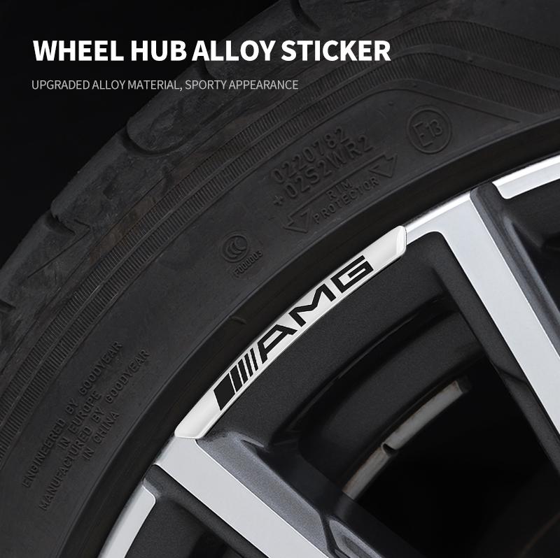 4Pcs Car Wheel Badge Sticker Emblem Decoration for Mercedes benz W124 W205 W211 W203 W204 W168 CLA CLK CLS GLA GLC C180