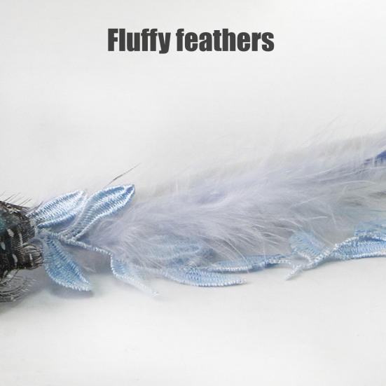 Cat Teaser Wand Replacement Plush Bird with Feathers And Bell Interactive Cat Toy Jingling Cat Teaser