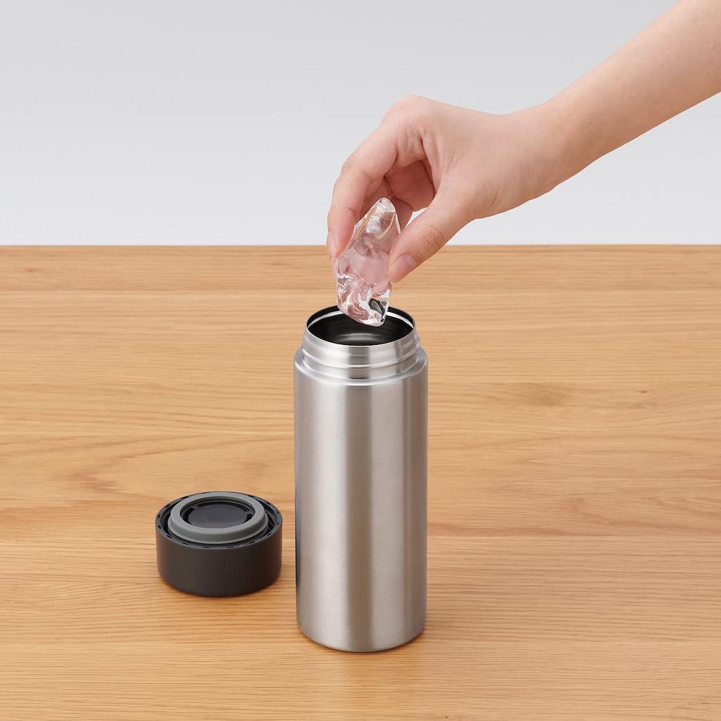 MUJI 44593769 Stainless Steel Thermal Insulated Bottle, Approx. 350ml