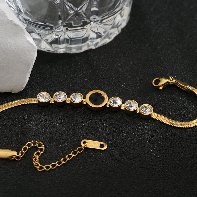 Real Gold Plated Zircon Bracelet for Women Round Marquise Luxury Fashion Jewelry fashion jewelry bracelets bangles