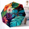 1pc Tropical Flowers Fashionable Automatic Opening/Closing Folding Umbrella with 8 Bones, Windproof Portable, Daily Use157