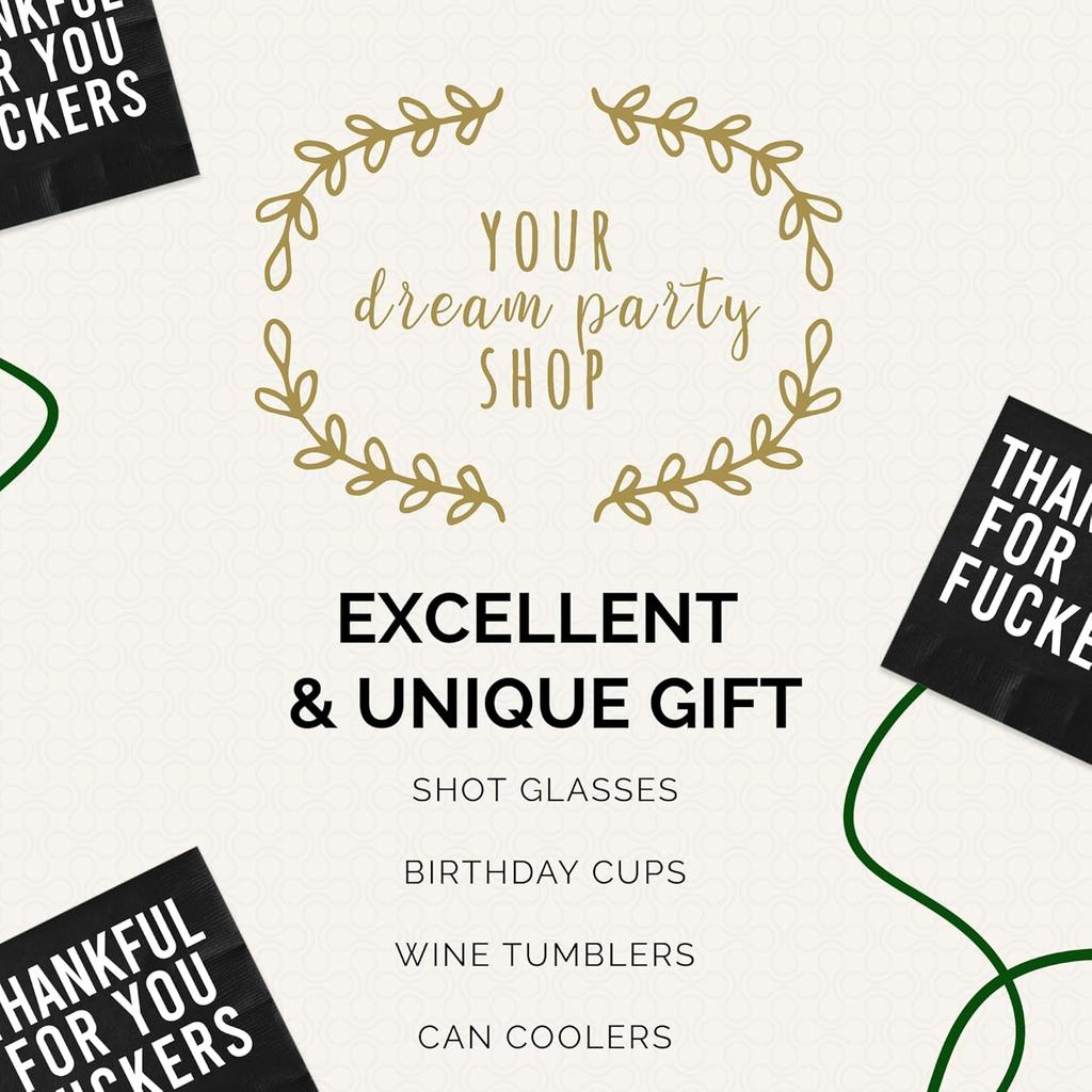 Friendsgiving Napk 52 Pcs, Thankful for You Fuckers, Thankful for You F Ckers, Friends giving Decorations, Funny Thanksgiving Napk, Friends Giving