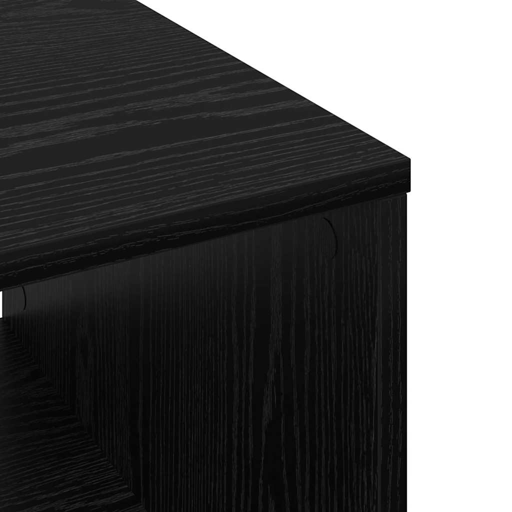 Coffee Table Black Oak Effect 60 X 50 X 40 Cm Engineered Wood