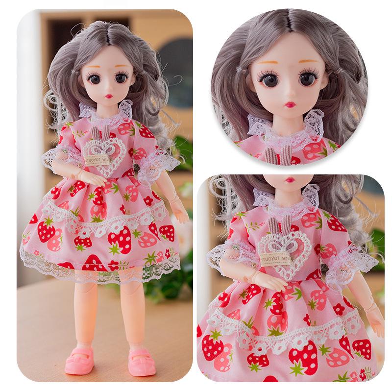 30cm Yitian Barbie Doll Set: BJD Doll with Music, Wedding Dress, and Outfit Changes