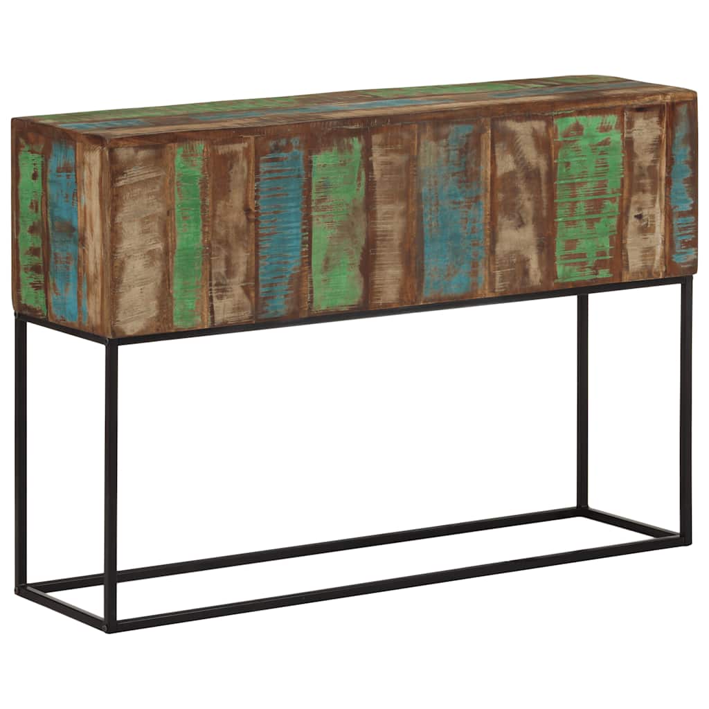 Console Table 110x30x75 cm Solid Reclaimed Wood and Iron