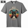 Soft Cotton Tee Workout For her summer tshirt Vintage Best Frenchie Dad Ever Sunburst Dog Cool For him tees Breathable Tee