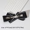 Black White Ponytail Hair Clip Charming Headwear New Imitation Bow Hairpin  Women Girls