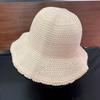 Japanese versatile lace knitted fisherman's hat children summer travel show face small breathable sunshade sun protection sun hat