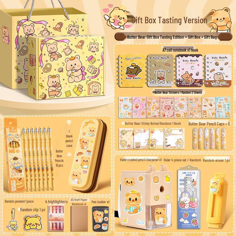 Butter Bear Stationery Set: Creative Back-to-School Gift for Kindergarten and Primary Students