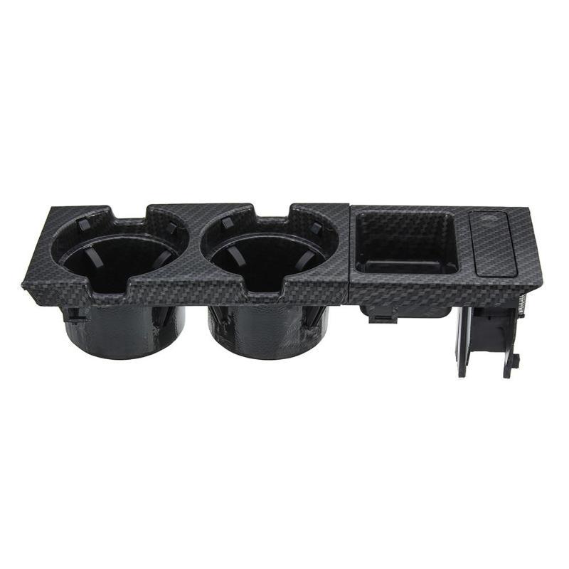 negro Portavasos para E46 Coche Multifunci/ón Interior Centro Consola Portavasos Soporte para vasos bebidas Caja de reemplazo de la bandeja de monedas OE 51168217953 51168217957