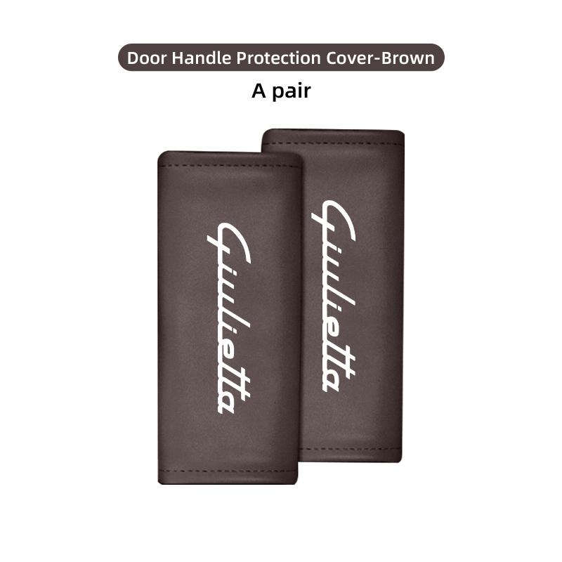 Car Roof Door Handle Anti-slip Cover Protector Case Emblem Accessories For Alfa Romeo Giulia 147 Mito 156 159 166 GT Stelvio