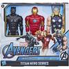 Figurines - Marvel - Titan Hero Series - Black Panther, Thor, Iron Man - 3 Figurines - Mixed