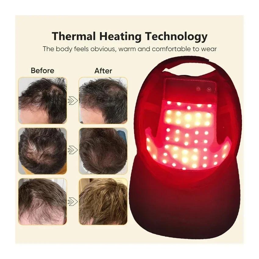 Red Light Therapy For Hair Fast Growth Cap Red&Infrared Light Therapy Device For Hair Loss Treatment With USB Charging Anti-hair