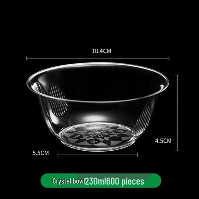 JINGRX Disposable Crystal Plastic Bowls