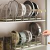 Space Saving Pot Pan Lid Holder Rustproof Pot Lid Rack Stable Chopping Board Organizer  Cabinet
