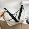 Trend Simple Solid Color Sports Style Large Capacity Dumpling Bag Light Travel Leisure High Sense Messenger Women's Bag