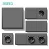 BSEED Mechanical 1/2/Gang Wall Light Switch 1Way With EU Sockets Power USB Power Outlets Plastic Panel No Led Lights Gray Series