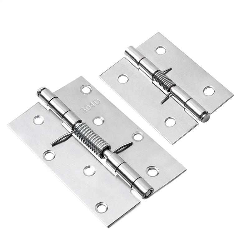 Spring Door Hinges Automatic Rebound Hinge with Spring Stainless Steel Door Window Cupboard Folding Hinges Furniture Hardware