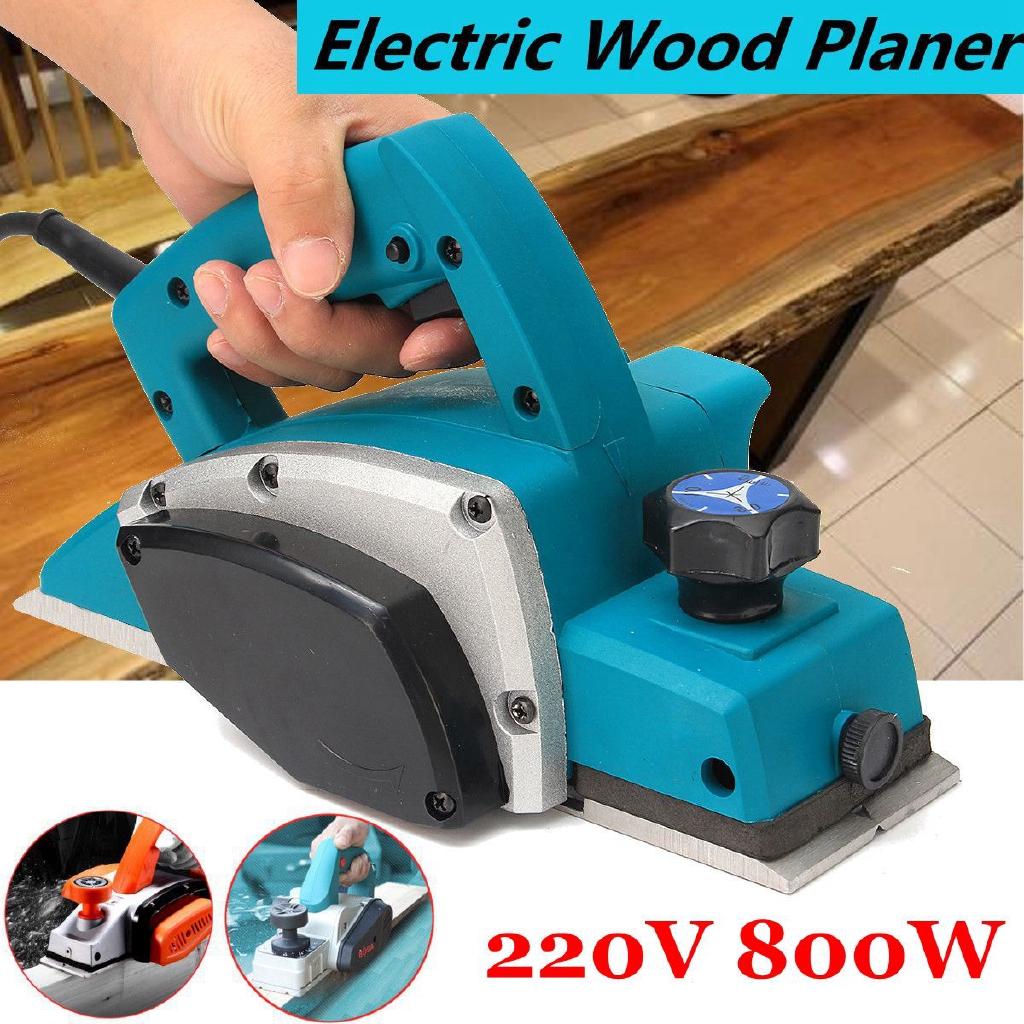 220V 50Hz Powerful Electric Wood Planer Door Plane Hand Held Woodworking Surface 800W
